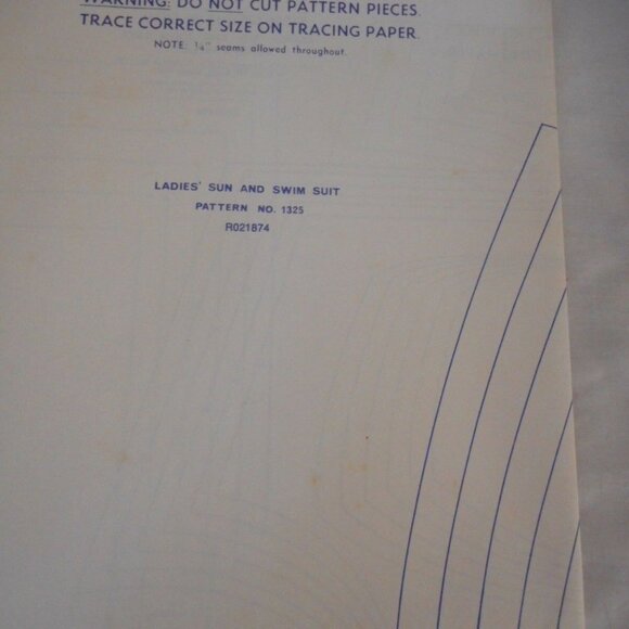 Vtg 1970s knit swim suit pattern - Picture 4 of 6